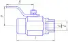 split-body ball valve, DN15, PN80 