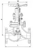 15с65нж globe valve, DN100, PN16 