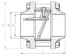 19с73нж-ХЛ swing check valve, DN150, PN25 