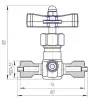 globe valve, DN5, PN25 