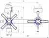 Block of shutoff valves, DN5, PN25 