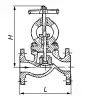 15с65п globe valve, DN50, PN16 