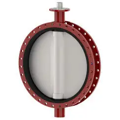 Wafer type butterfly valve with steel body and stainless steel disk and EPDM seat, DN800, PN10. PA300 series bare stem