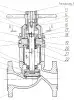 15с66п bellows valve with additional gland packing, DN15, PN16 