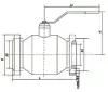 10с9пм ball valve, DN50, PN40 