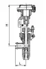 angle gland control valve, DN40, PN373 