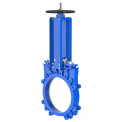 Unidirectional knife gate valve with ductile-iron body and EPDM seat, DN250, PN10. PA540 series 