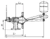 gland-type direct action float level control device with lever, DN80, PN10 