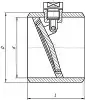 19с73нж-ХЛ swing check valve, DN250, PN40 