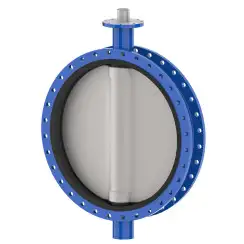 Wafer type butterfly valve and ductile iron disk and EPDM seat, DN1200, PN10. PA300 series 