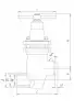 14нж17ст19 bellows globe valve, DN25, PN10 