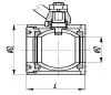 11нж02пк ball valve, DN80, PN40 