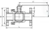 ball valve, DN100, PN40 