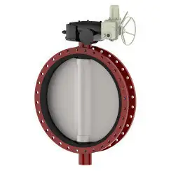 Wafer type butterfly valve with steel body and stainless steel disk and EPDM seat, DN800, PN10. PA300 series electric actuator