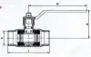 ball valve, DN50, PN40 
