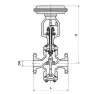 14нж666п Valve bellows valve stuffing box, DN100, PN16 