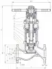 15с66п bellows valve with additional gland packing, DN150, PN40 