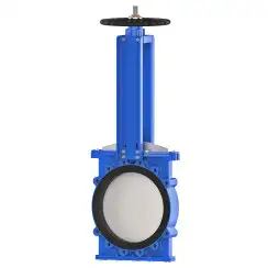 Bidirectional knife gate valve with internal rubber inserts with ductile-iron body and ss304+graphite seat, DN250, PN10. PA550 series 