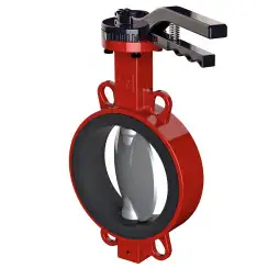 Wafer type butterfly valve and stainless steel with molybdenum disk and EPDM soft seat, DN150, PN16. PA600 series 