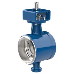 Welded type butterfly valve with tripple eccentricity with steel body and stainless steel disk and ss304+graphite seat, DN300, PN25/16. PA900 series 