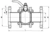 11нж01пф ball valve, DN25, PN16 