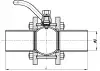 11нж01пп ball valve, DN80, PN16 