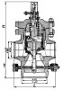 gland safety valve, DN250/400, PN78 