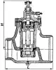 gland safety valve, DN250/400, PN43 