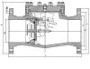 swing check valve, DN200, PN40 