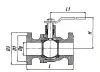 11с37п flanged-type ball valve, DN100, PN25 