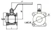 11с37п wafer type ball valve, DN50, PN25 