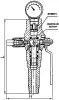 11с28п 3-way ball valve for pressure gage, DN15, PN200 