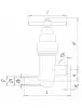 14нж17ст19 bellows globe valve, DN10, PN10 