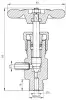 globe valve, DN6, PN100 