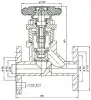 15с5п bellows globe valve, DN15, PN16 