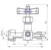 globe valve, DN5, PN160 