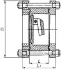 19тн12бк swing check valve, DN50, PN25 