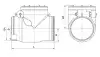Reverse full-bore shutter with damping device, DN1200, PN100 