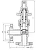 14нж22п angle valve, DN25, PN25 