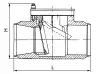 swing check valve, DN600, PN86 
