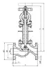 15нж97бк Shutoff valve, glandular, cryogenic, DN32, PN16 