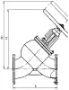 13тн1п direct flow globe valve, DN250, PN10 