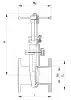 30с41нжМ cast gate valve, DN100, PN16 