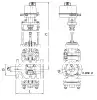 25ч940нж double-seat control valve, DN50, PN16 