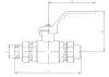 ball valve, DN6, PN16 