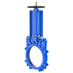 Unidirectional knife gate valve with ductile-iron body and EPDM seat, DN250, PN10. PA540 series 