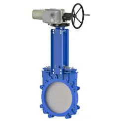 Bidirectional knife gate valve with ductile-iron body and EPDM seat, DN700, PN10. PA520 series 