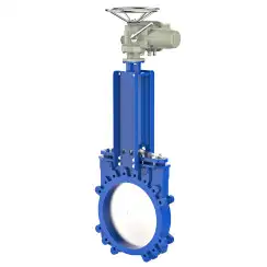 Unidirectional knife gate valve with steel body and EPDM seat, DN700, PN10. PA540 series 