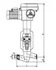 globe valve, DN20, PN25 