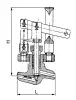 lever-operated needle control valve, DN20, PN98 
